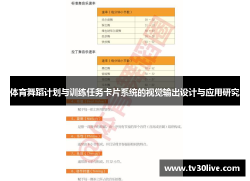 体育舞蹈计划与训练任务卡片系统的视觉输出设计与应用研究